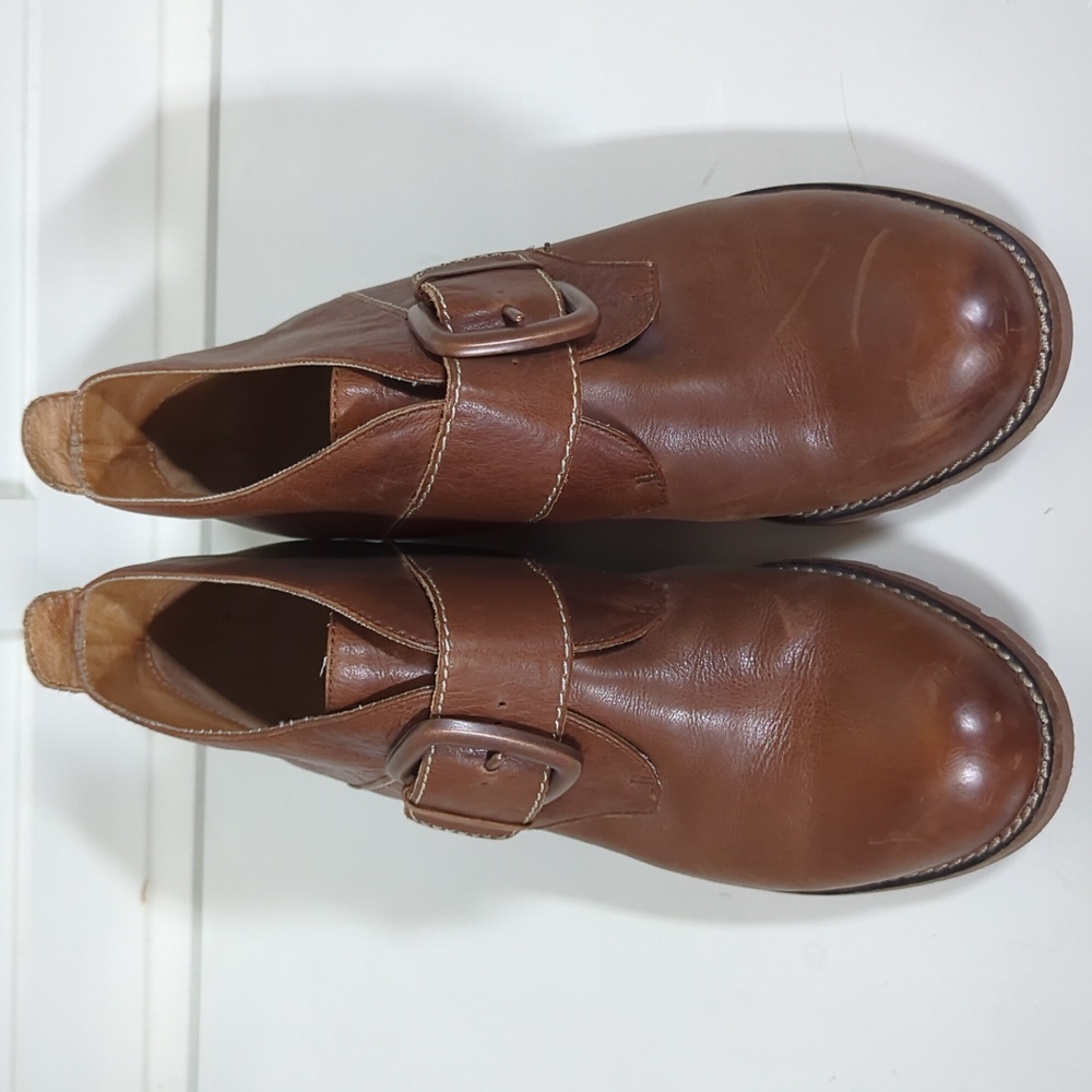 Sofft Boone Tobacco Brown Leather  Chukka Bootie, Size 10